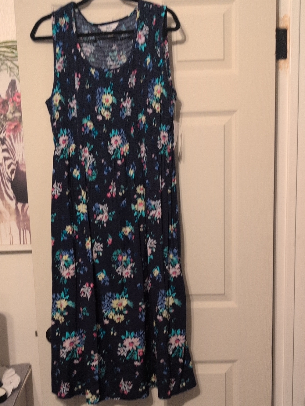 Croft And Barrow Navy Floral Maxi Dress